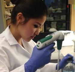 Andrea Kim ’17, a neuroscience intern at Boston Children’s Hospital, was among nearly 400 MHC students who completed internships this past summer.