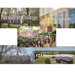 Images of Amherst College, UMass, Mount Holyoke, Smith and Hampshire