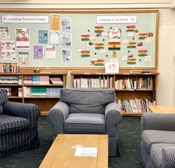 The lounge area of the Language and Culture Commons
