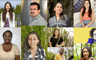 Collage of students and faculty portraits