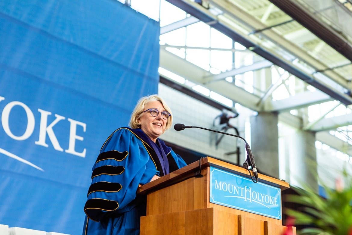 President Sonya Stephens at the podium