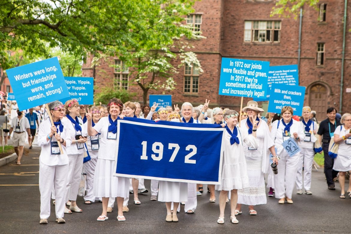 The class of 1972 marching in the 2022 Laurel Parade