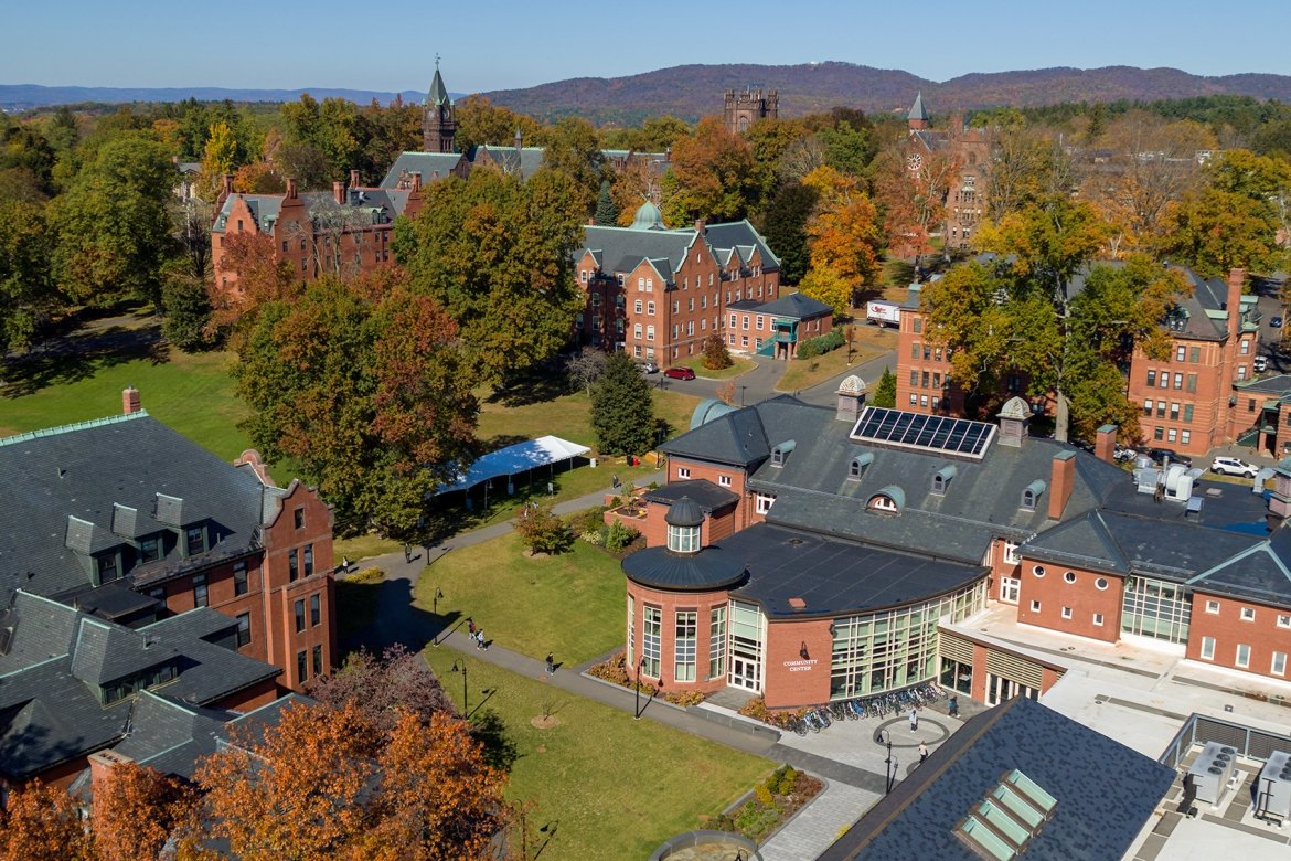 Mount Holyoke's campus in the fall of 2022