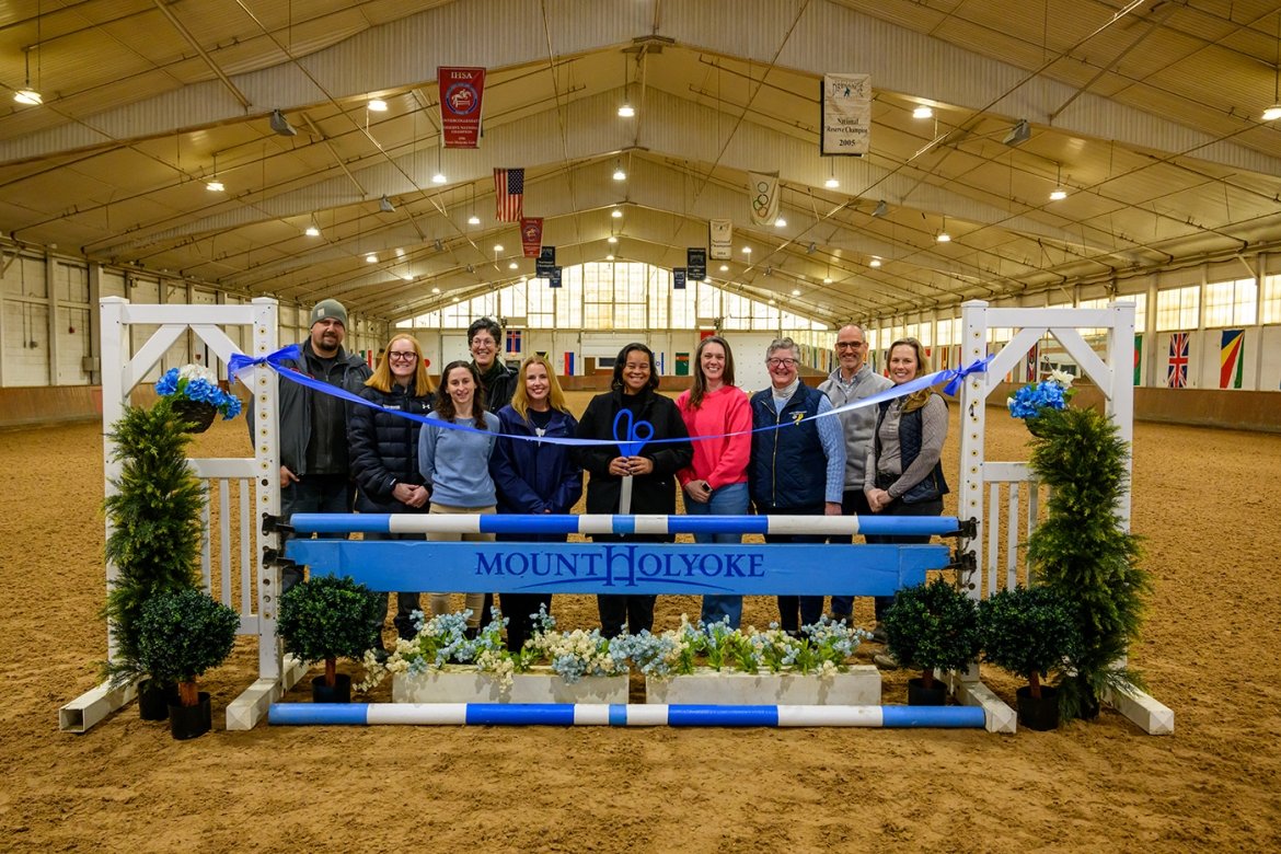 Equestrian Center Ribbon Cutting at Mount Holyoke College on January 29, 2025