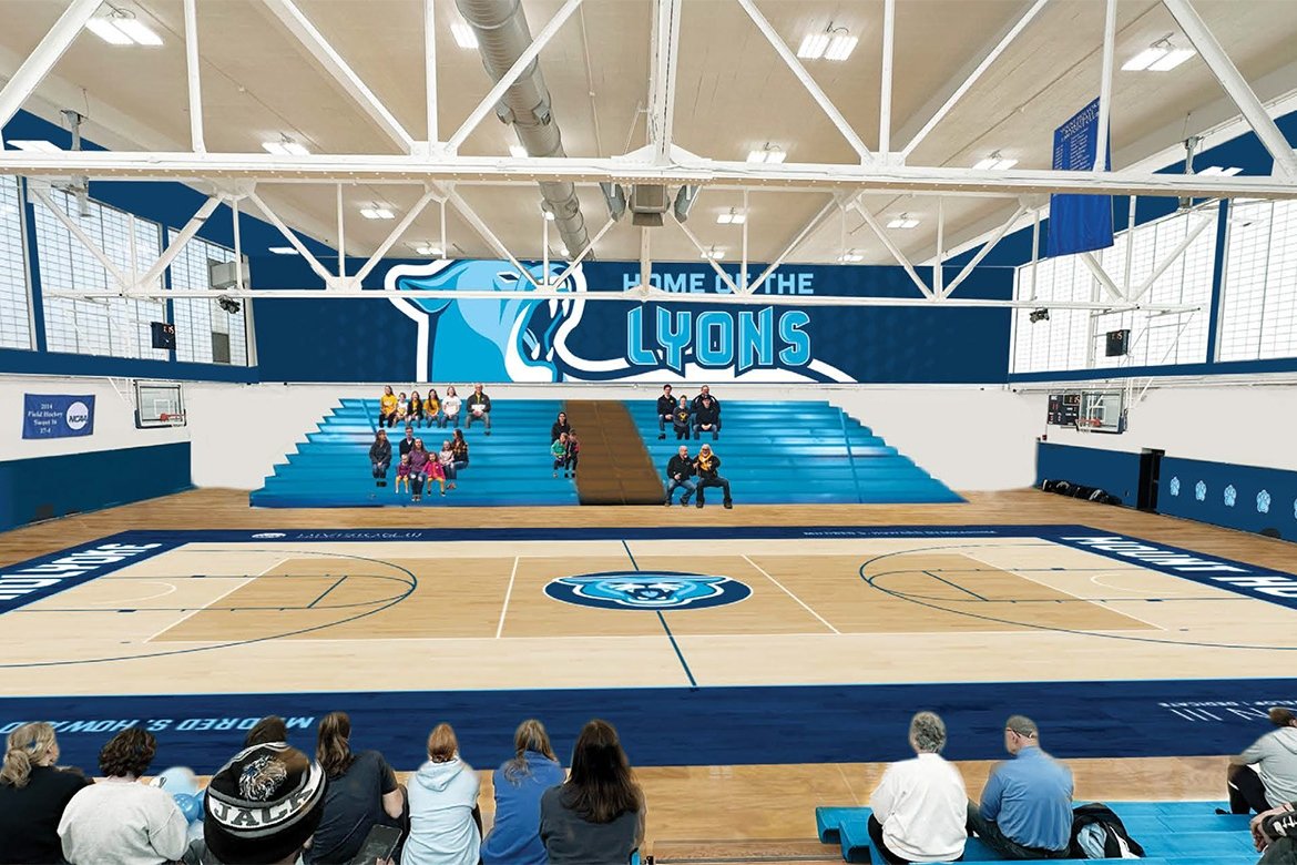 An architectural rendering of the renovated court at Mount Holyoke College. Courtesy of Juster Pope Frazier Architects.