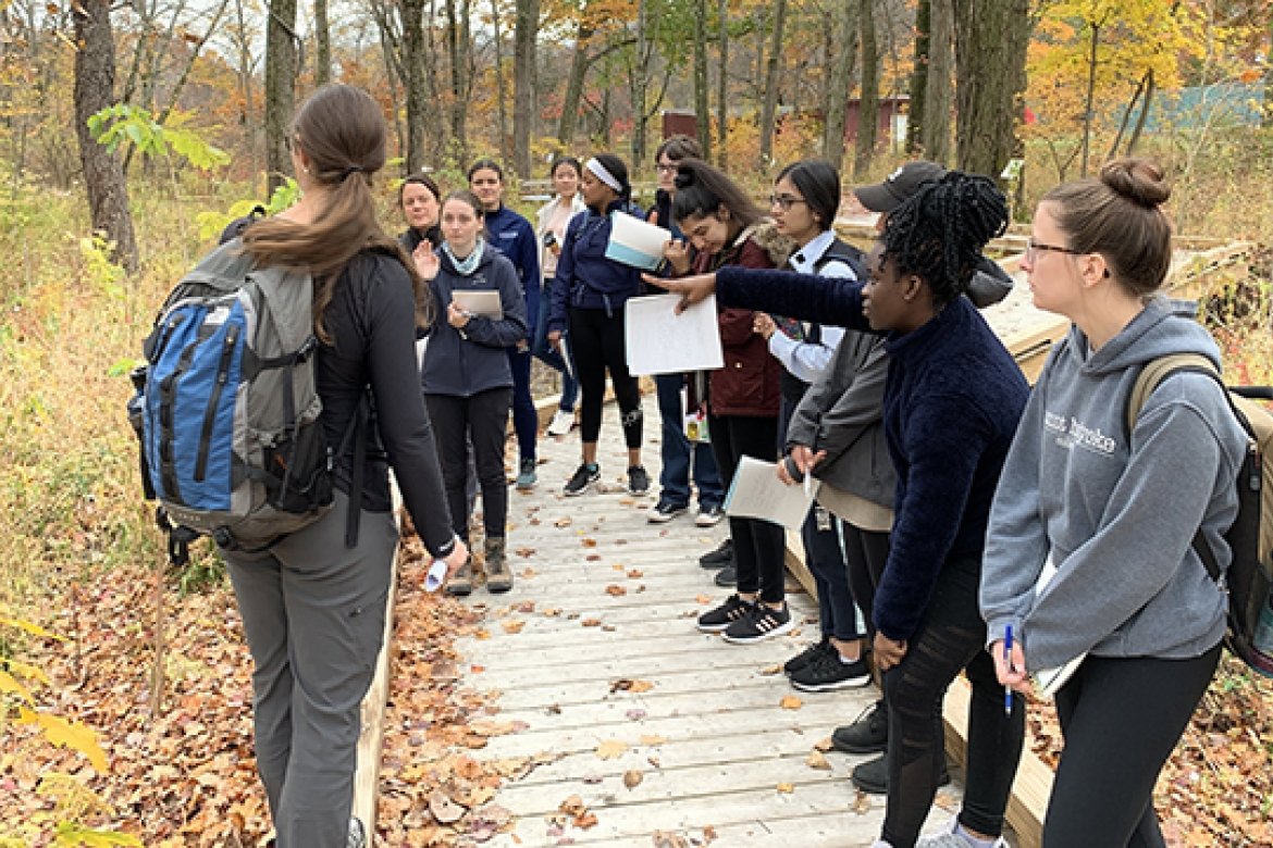 Students can engage with the Campus Living Lab as part of their academic studies at Mount Holyoke.