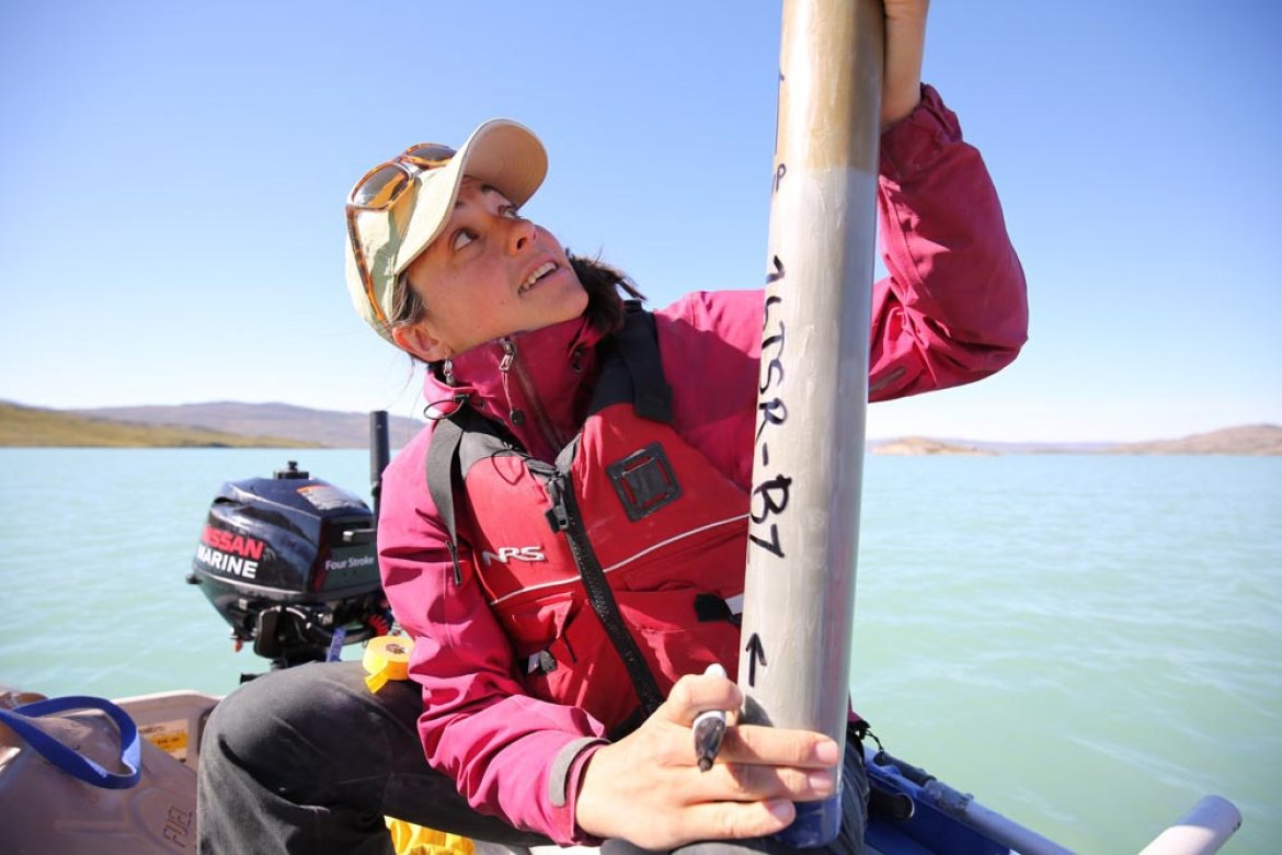 Doing polar fieldwork with her advisor and applied research at the Five Colleges gave Heidi Roop ’07 an invaluable glimpse into what has become her life as a climate scientist. Photo credit: Jason Briner