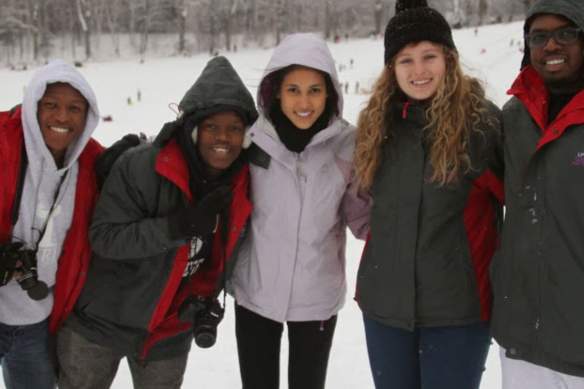 UFS students with Mount Holyoke student hosts