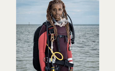 Storyteller and National Geographic Explorer, Tara Roberts is photographed in Key West, Florida, November 6th, 2021. (Wayne Lawrence/National Geographic)