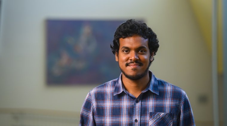 Ishfaaq Mohammed Imtiyas, Visiting Instructor in Statistics. 2024. Photo by Max Wilhelm.