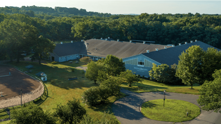 Arial photo of the Mouny Holyoke College Equestrian Center